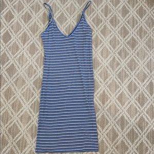 Forever 21 Blue Stripped Bodycon Mini Dress